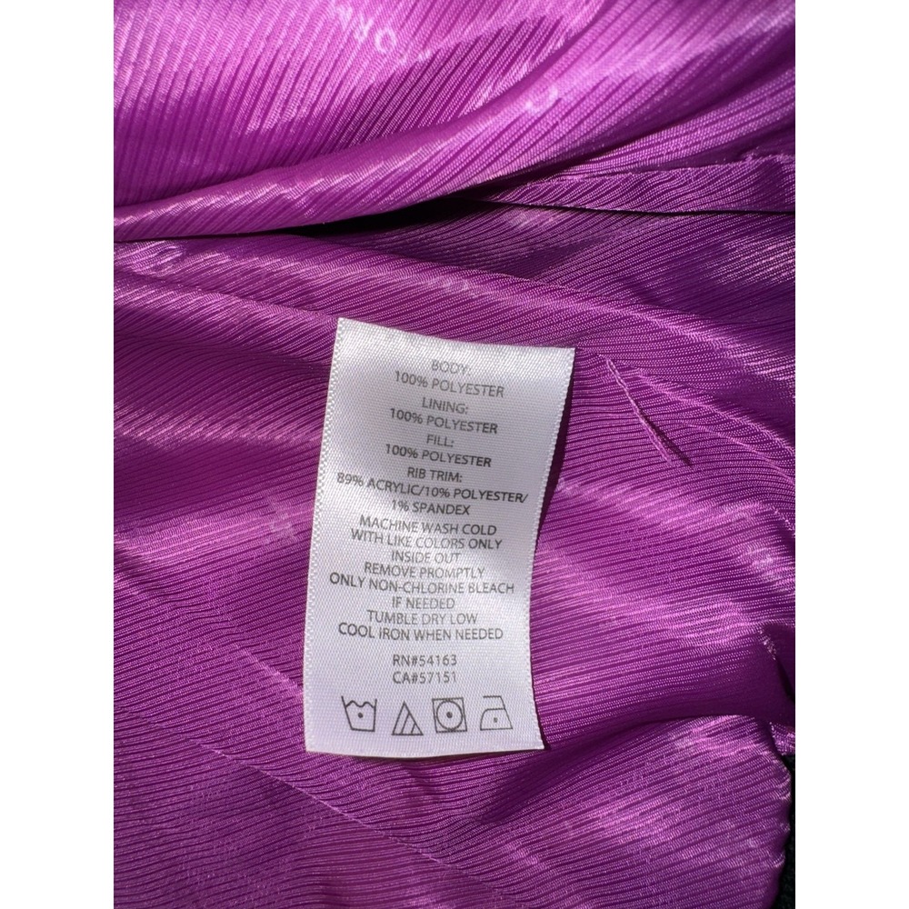 Calvin Klein Performance Women's Large Pink Black Puffer Vest Full Zip - Picture 6 of 8